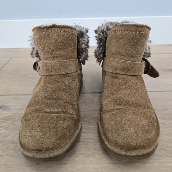 Bearpaw KoKo Suede Faux Fur Wool Sheepskin Hickory Boots Women's Size 8 Booties - Picture 4 of 10